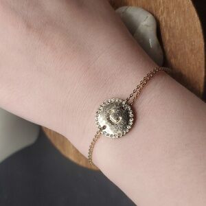 C medallion initial‎ bracelet B3213